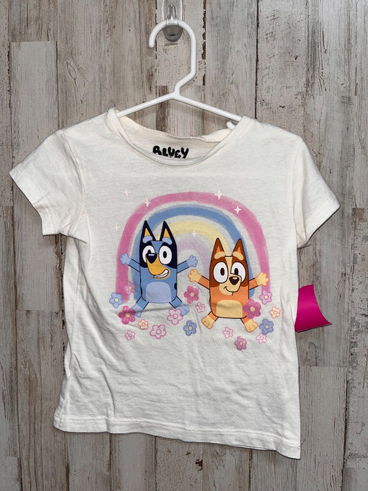 IVORY BLUEY CHARACTER RAINBOW TEE, GIRL 3T