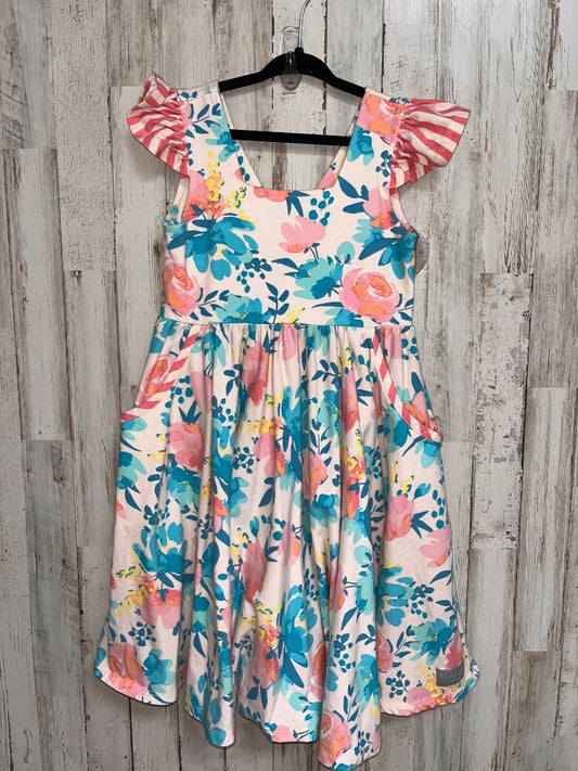 PINK ELEANOR ROSE FLORAL TWIRL DRESS, GIRL 7/8