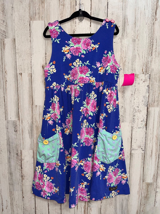 BLUE MATILDA JANE FLOWER DOT POCKET DRESS, GIRL 8