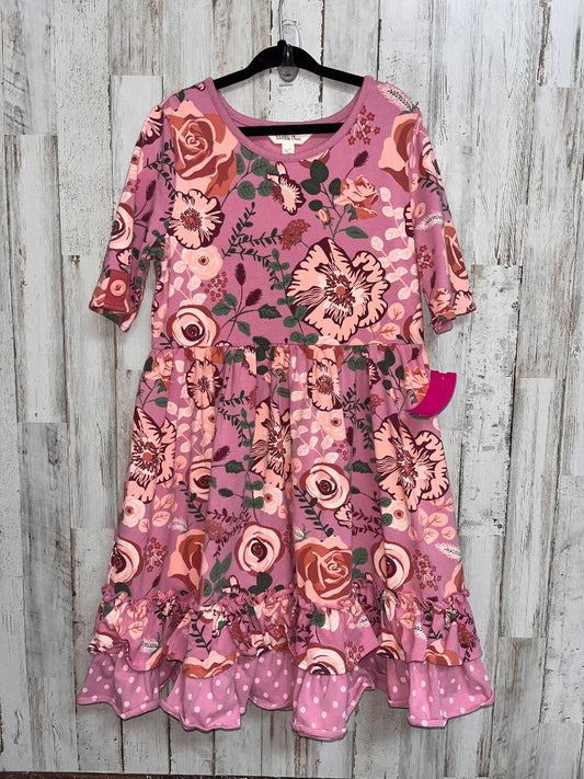 MAUVE MATILDA JANE ROSE FLORAL TWIRL DRESS, GIRL 8