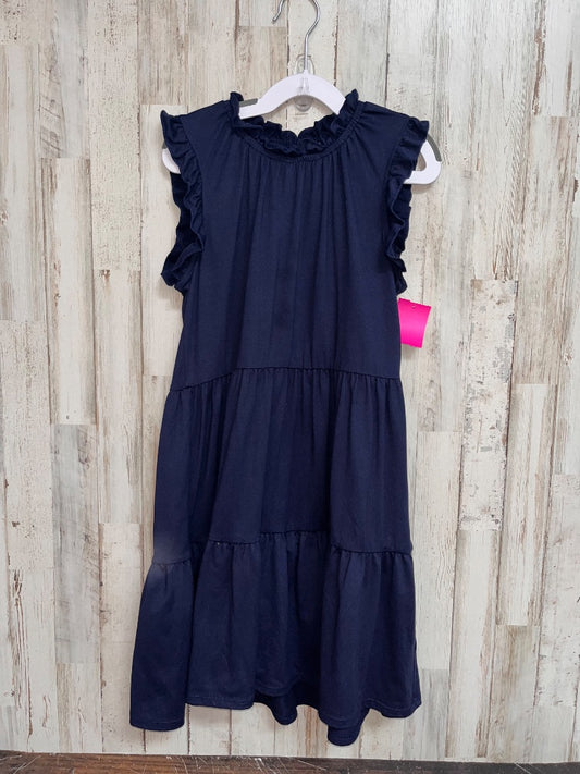 NAVY COPPER KEY COTTON TIER DRESS, GIRL 8