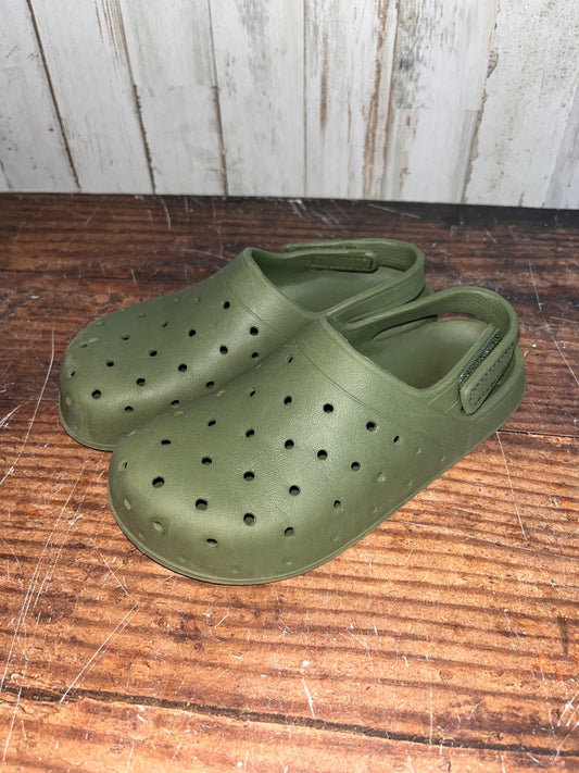OLIVE  RUBBER SLIP ONS, SHOES 11