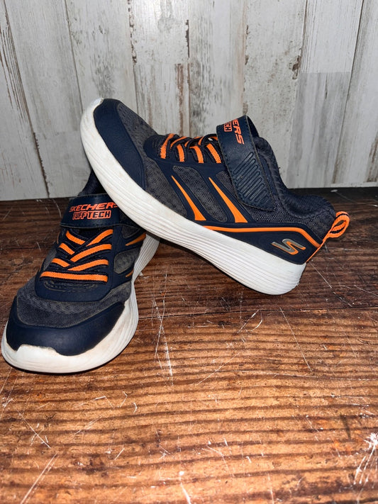 NAVY/ORANGE SKETCHERS VELCRO SNEAKERS, SHOES 11