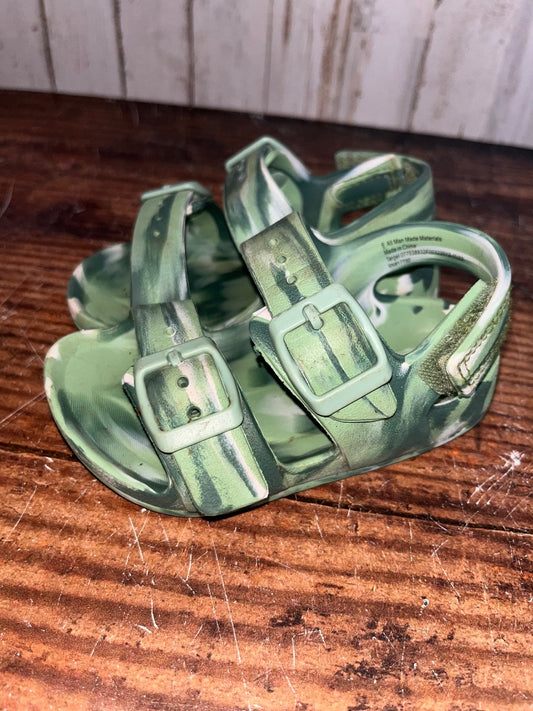 GREEN CAT & JACK RUBBER SANDALS, SHOES 6