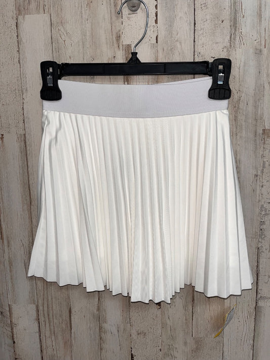 WHITE SHEIN PLEATED SKORT, LADIES XS