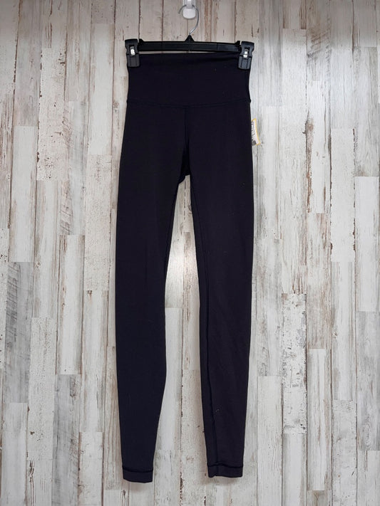 BLACK LULULEMON SZ 2 LEGGINGS, LADIES XS