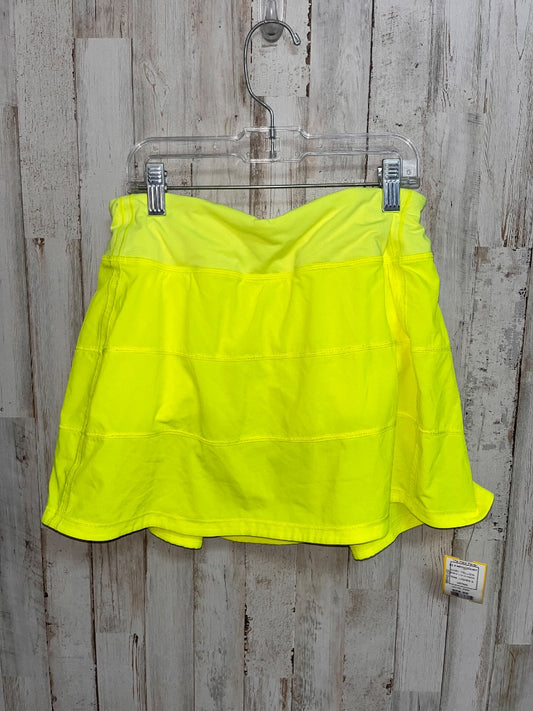 YELLOW LULULEMON SZ 4 NEON SKORT, LADIES S
