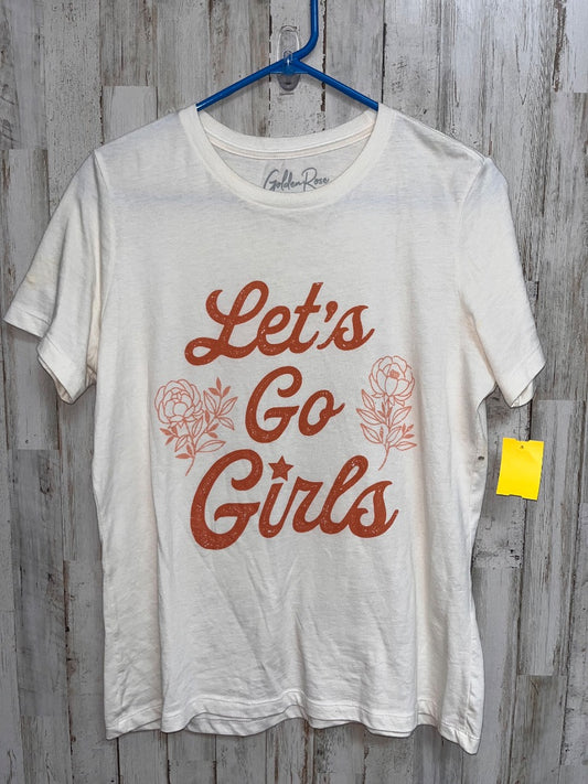 TAN GOLDEN ROSE LETS GO GIRLS TEE, LADIES S
