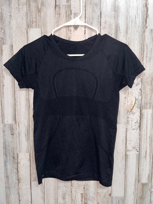 BLACK LULULEMON SZ 4 TECH TEE, LADIES S