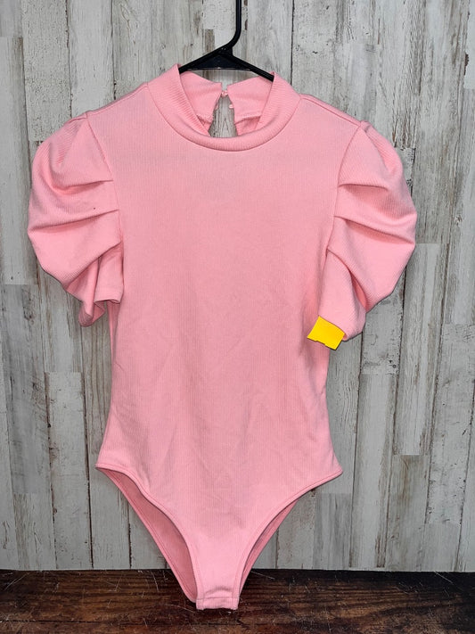 PINK  PUFF SLEEVE BODY SUIT, LADIES S