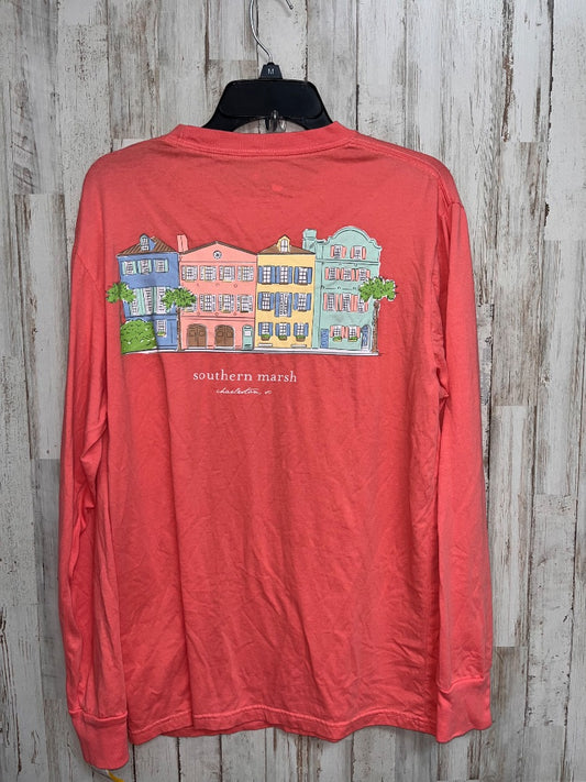 CORAL SOUTHERN MARSH POCKET TEE, LADIES M