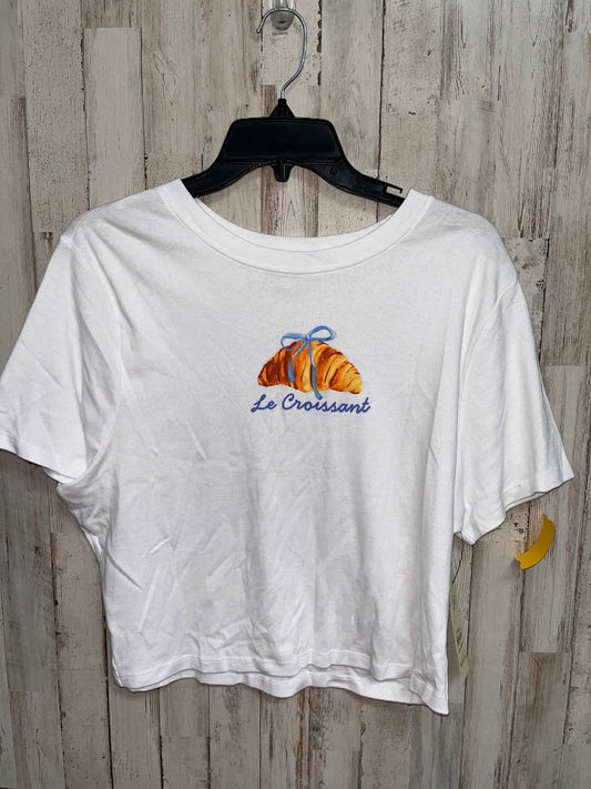 WHITE NO BOUNDARIES LE CROISSANT TEE, LADIES XXL