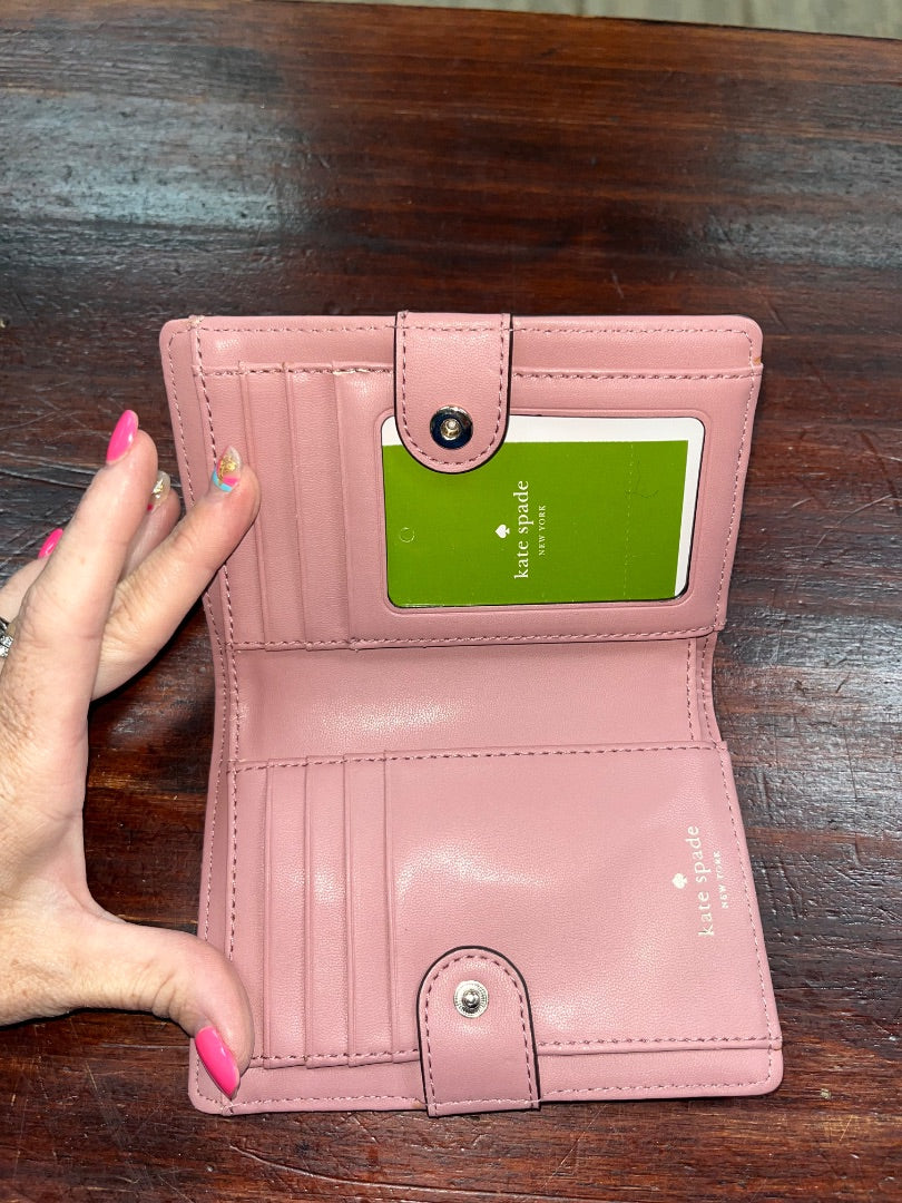 BLUSH KATE SPADE SNAP LEATHER WALLET