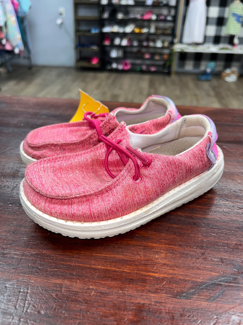 PINK HEY DUDE SHIMMER SLIP ON SHOES, SHOES 8