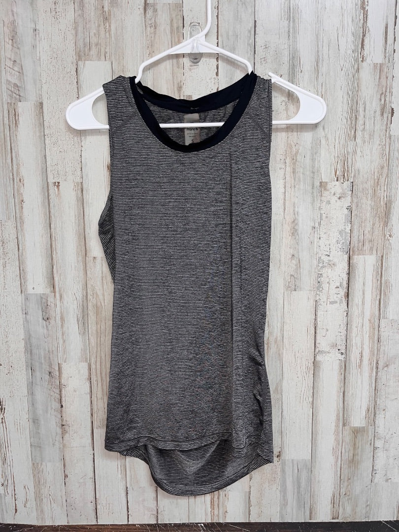GREY/BLACK MONO B STRIPE DRY FIT TANK, LADIES S