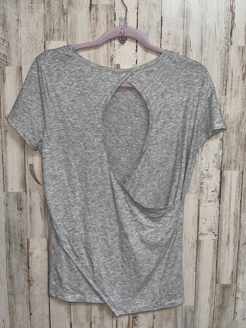 GREY VICTORIAS SECRET KEYHOLE BACK YOGA TEE, LADIES S