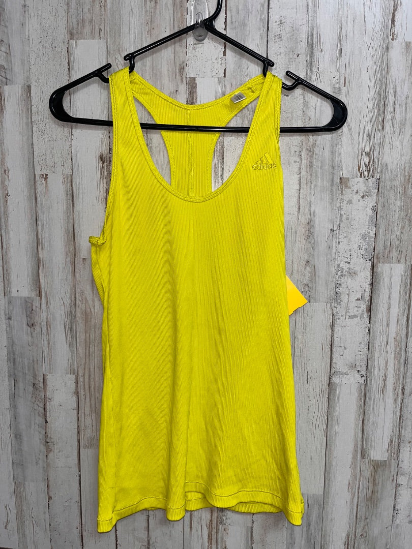 LIME ADIDAS RIBBED TANK, LADIES L