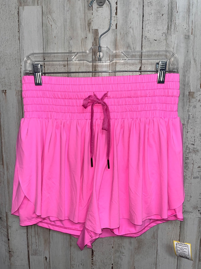 HOT PINK  BUTTERFLY SHORTS, LADIES L