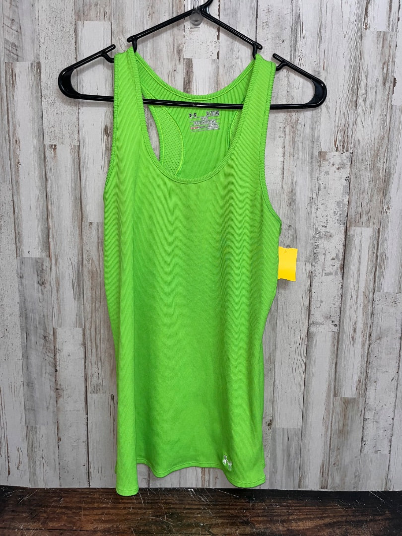 LIME UNDER ARMOUR RIBBED TANK, LADIES XL