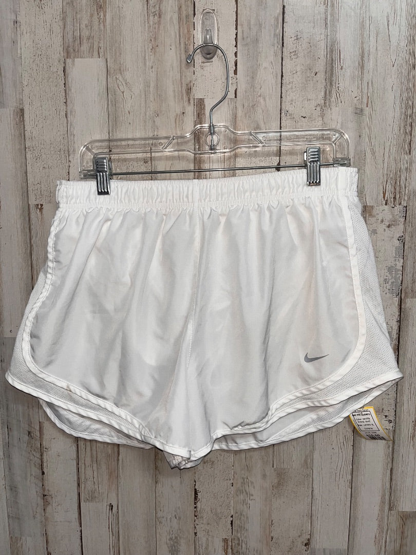 WHITE NIKE DRY FIT SHORTS, LADIES XL