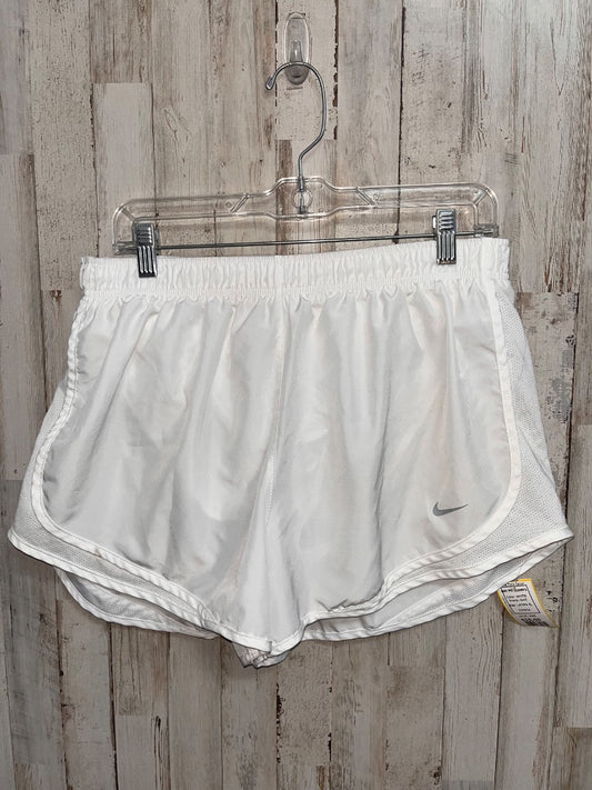 WHITE NIKE DRY FIT SHORTS, LADIES XL