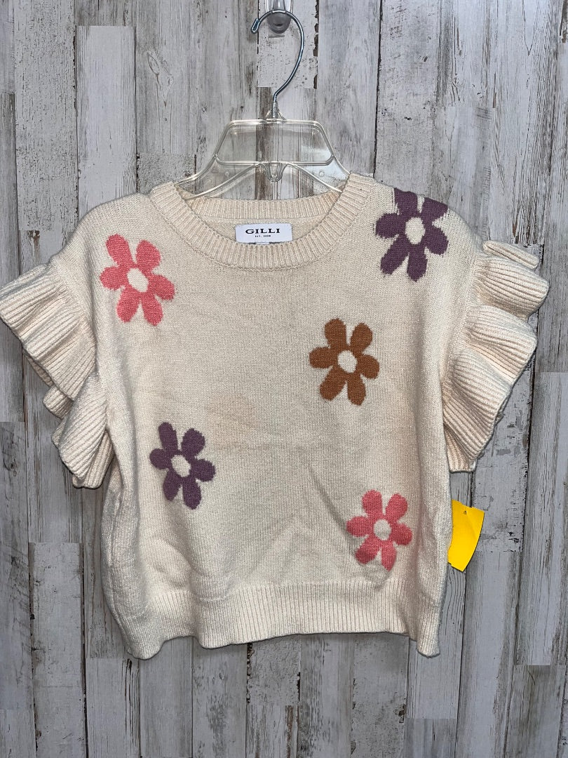 TAN GILLI FLORAL KNIT TOP, LADIES S