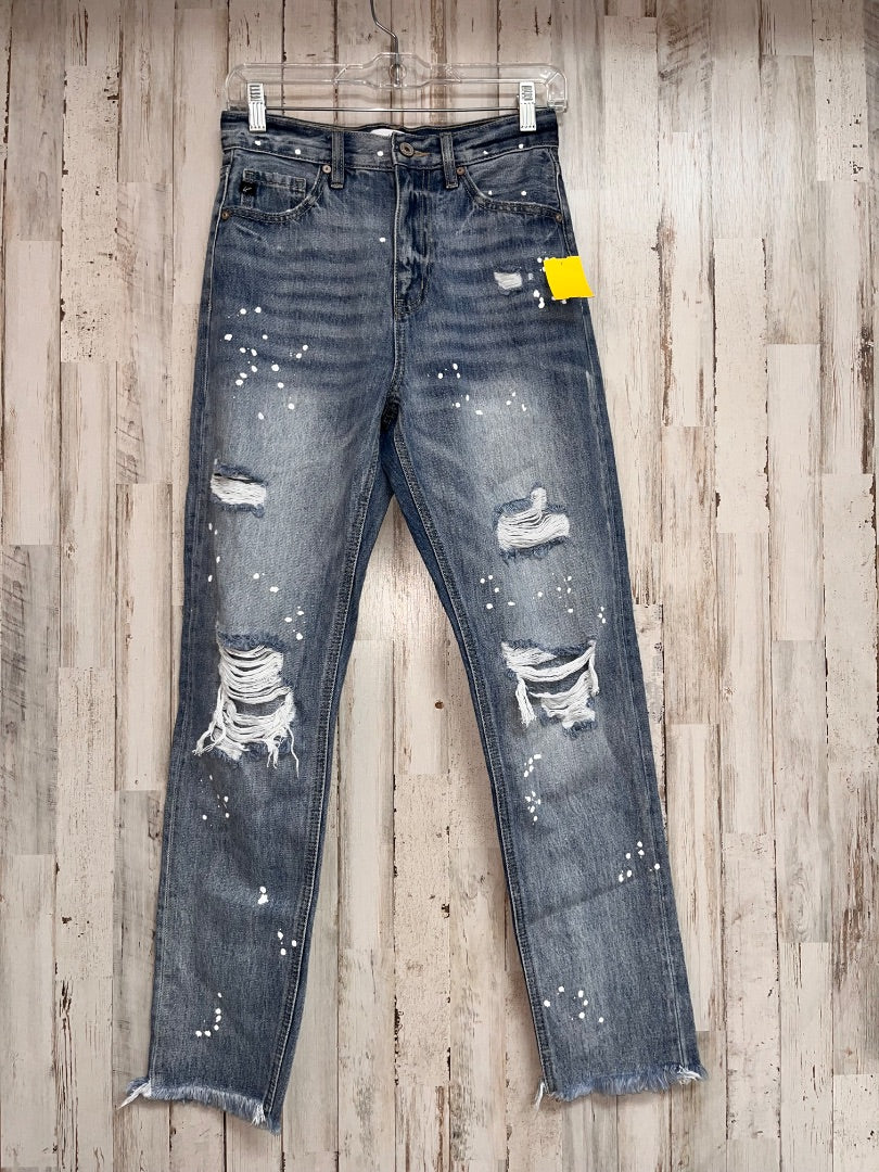 DENIM KANCAN BLEACHED DISTRESSED JEANS 0/23, LADIES XS