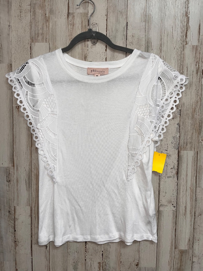 WHITE PHILOSOPHY LACE SLEEVE TANK, LADIES M