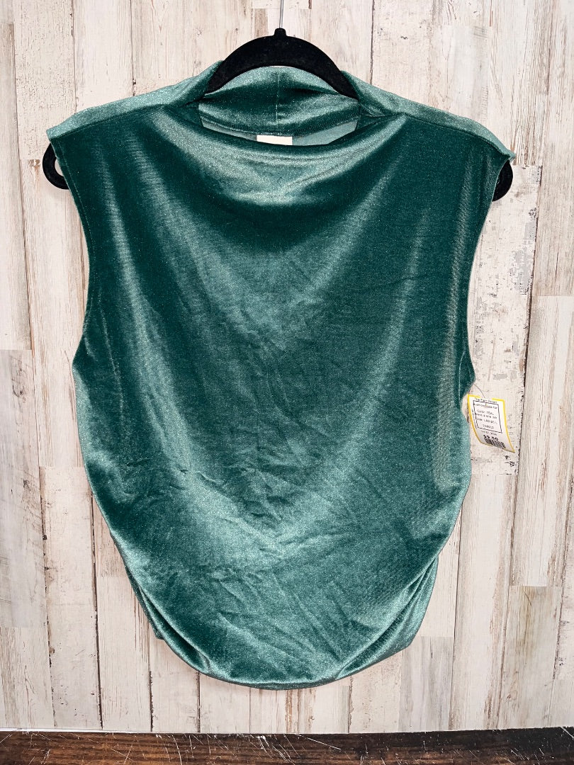 TEAL A NEW DAY VELVET CINCH SIDE TOP, LADIES L