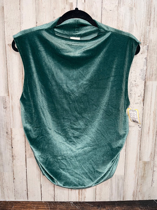 TEAL A NEW DAY VELVET CINCH SIDE TOP, LADIES L
