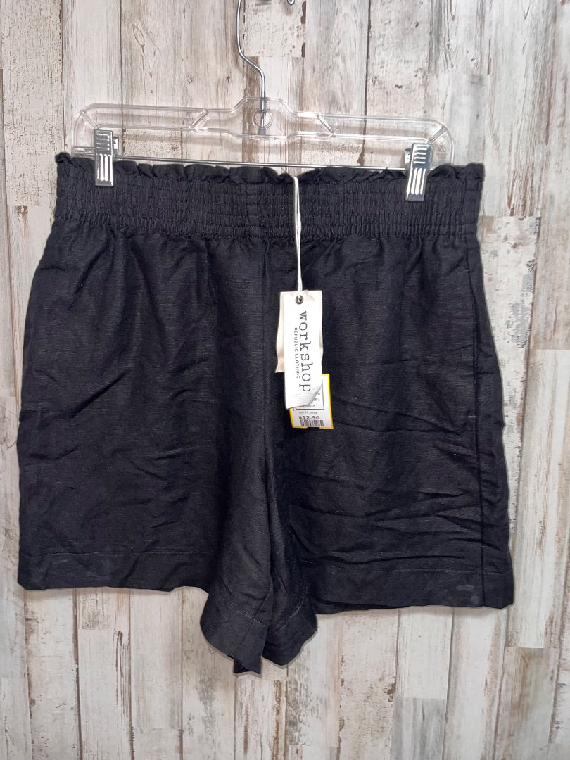 BLACK WORKSHOP NEW LINEN SHORTS, LADIES L