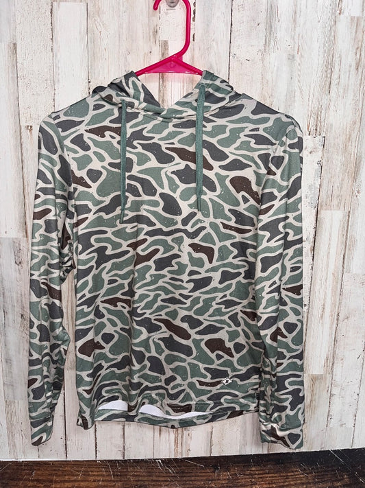 OLIVE BURLEBO CAMO HOODIE, BOY 10/12