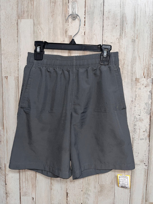 GREY UNDER ARMOUR DRY FIT SHORTS, BOY 10/12