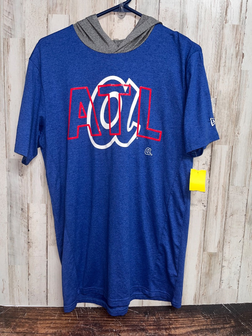 BLUE COOPERSTOWN ATL HOODED TEE, BOY ADULT M