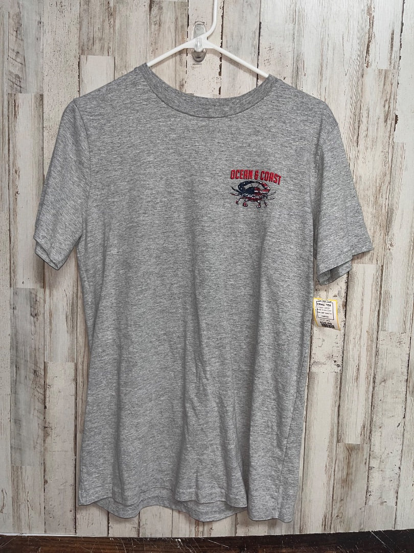 GREY OCEAN COAST CRAB TEE, BOY ADULT M