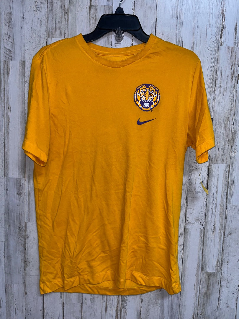 YELLOW NIKE LSU TIGERS TEE, BOY ADULT M