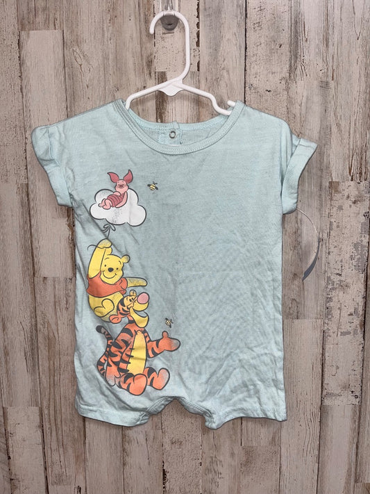 BLUE DISNEY WINNIE THE POOH ROMPER, GIRL 18M