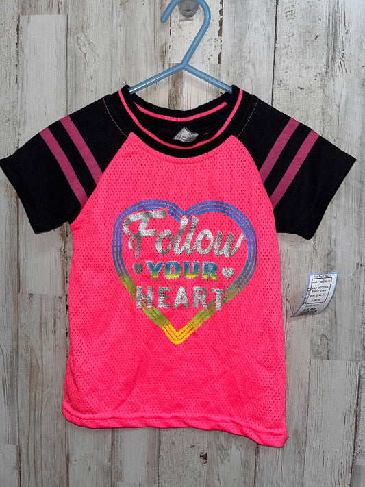 HOT PINK DIVA FOLLOW YOUR HEART TEE, GIRL 3T