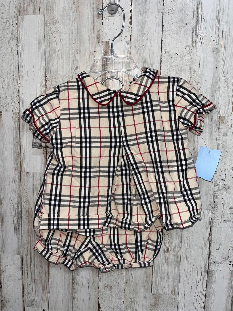 TAN THE OAKS PLAID 2PC BUBBLE SET, BOY 24M