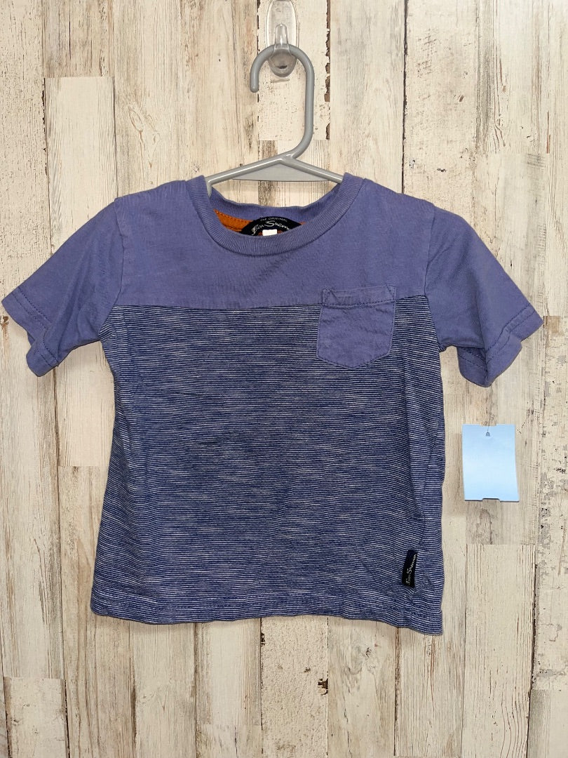 NAVY BEN SHERMAN STRIPE POCKET TEE, BOY 24M