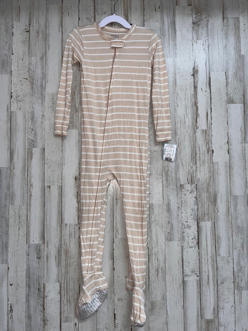 TAN CARTERS STRIPE SLEEPER, BOY 4T