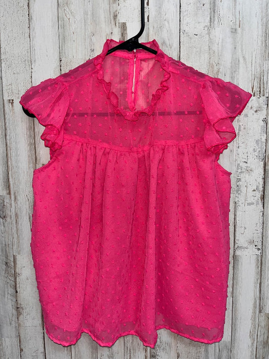 PINK SHEIN PUFF DOT BLOUSE, GIRL 11/12