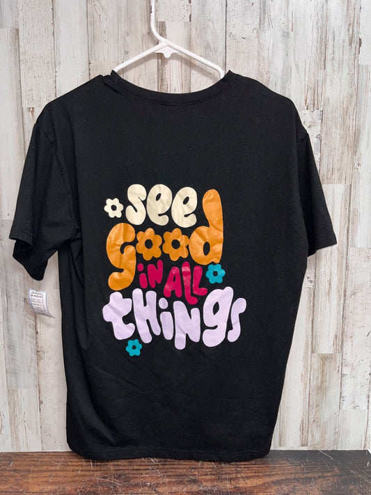 BLACK SHEIN SEE GOOD TEE, GIRL 13