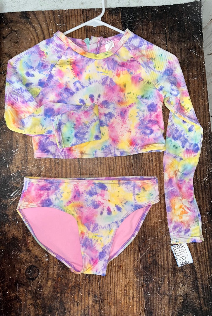 PURPLE CAT & JACK 2PC DYE SWIM, GIRL 14