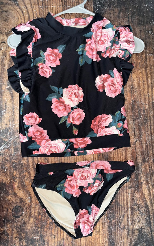 BLACK MIA JOY FLORAL 2PC SWIM, GIRL 14