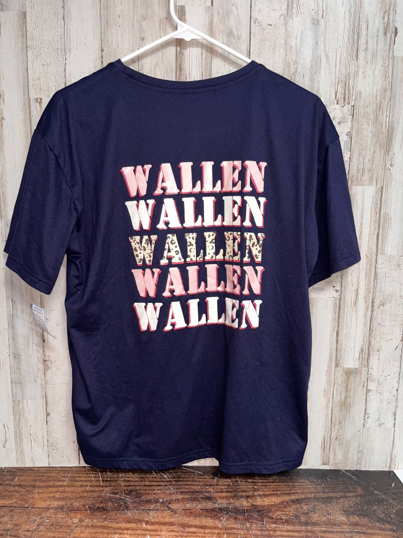 NAVY SHEIN MORGAN WALLEN TEE, GIRL 14