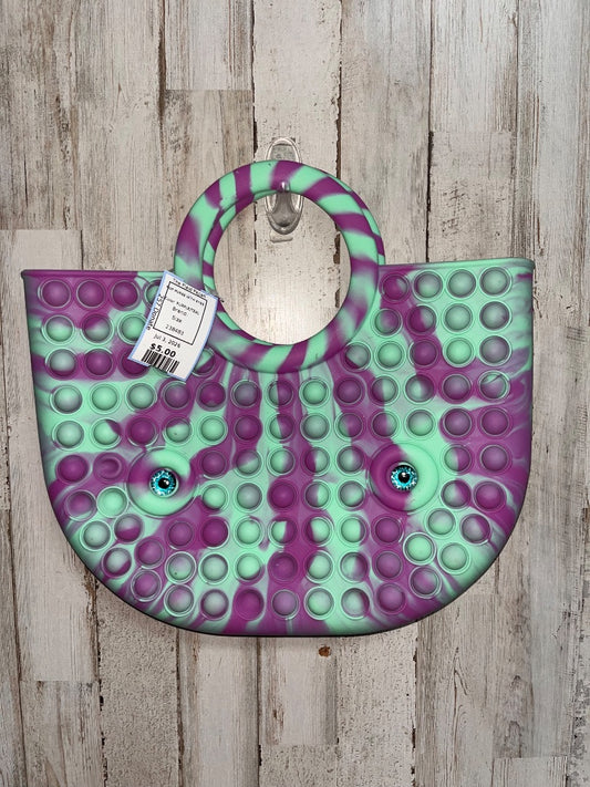 PURPLE/TEAL  POP PURSE WITH EYES