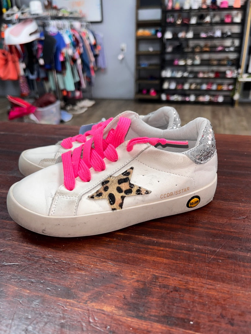 PINK/LEOPARD  GLITTER STAR SNEAKERS, SHOES 10