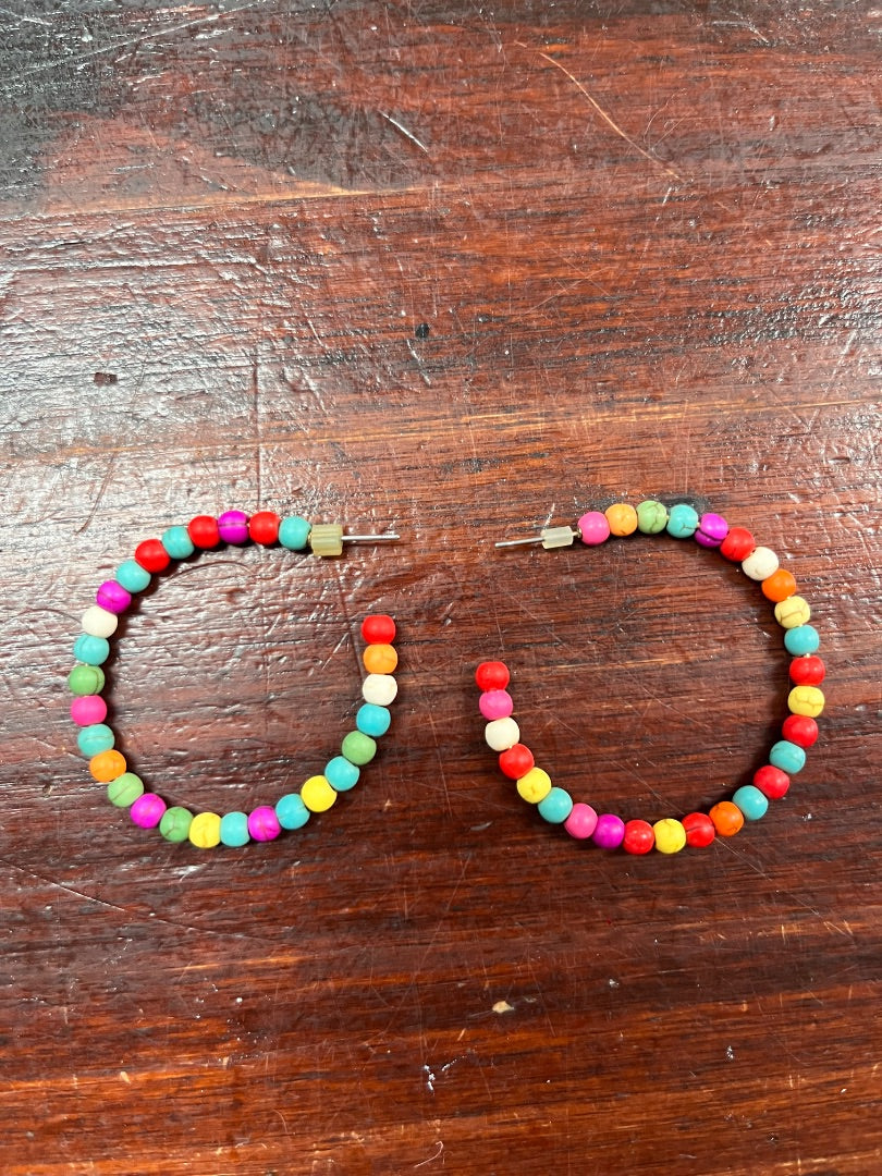 MULTI  BEADED HOOPS