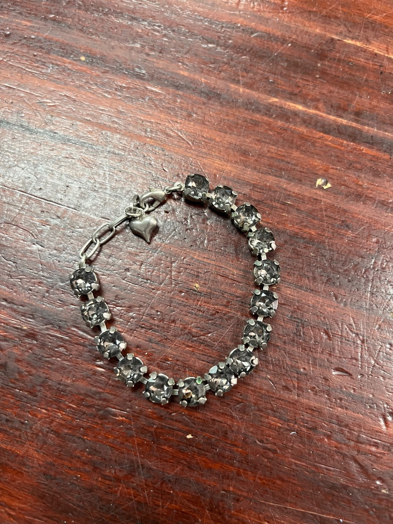 GREY  MULTI RIHINESTONE BRACELET